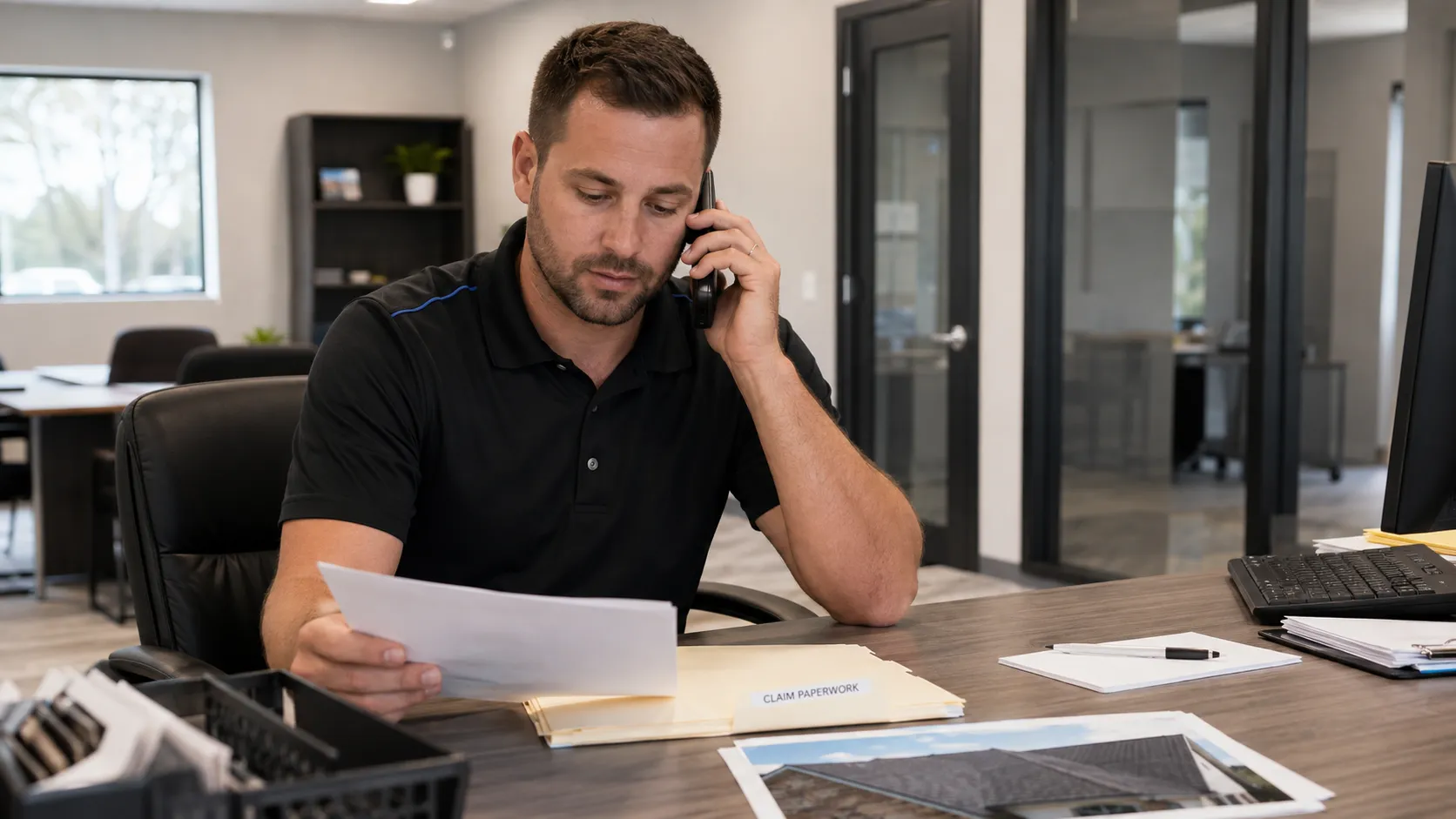 Roofing company coordinating directly with a homeowner's insurance adjuster