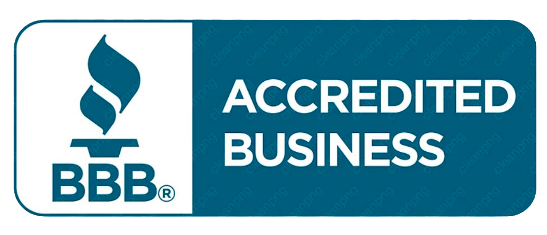 "Licensed, insured & BBB accredited roofing contractor badge